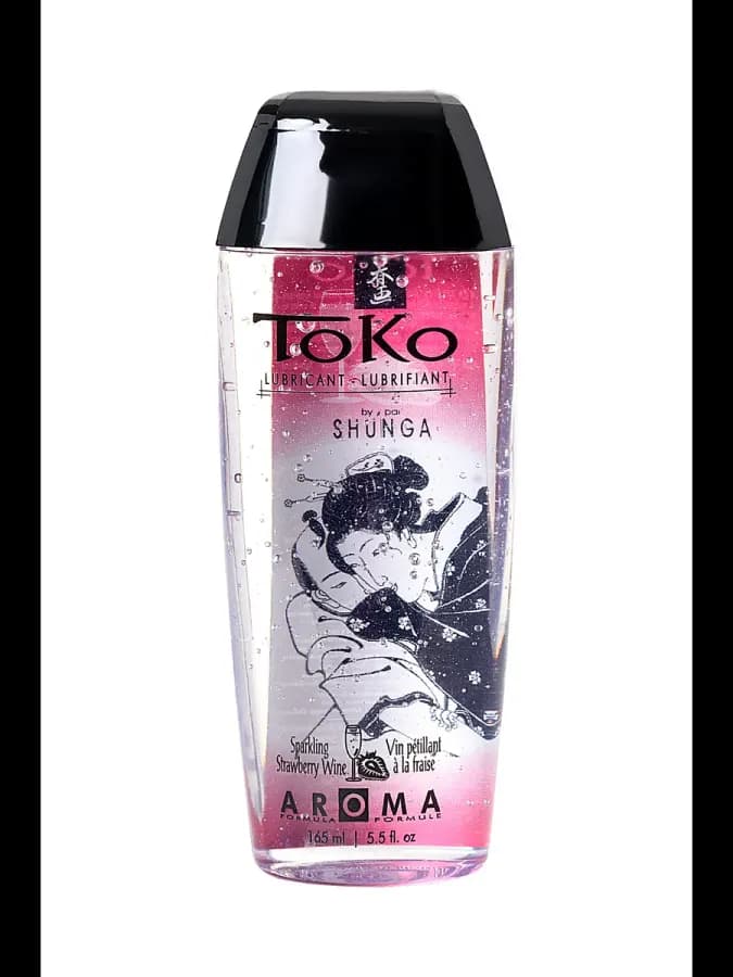 Лубрикант на водной основе Toko Aroma, клубника и шампанское, 165 мл