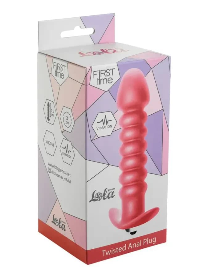 Twisted Anal Plug, розовая — анальная вибропробка, 11.9×3 см — фото 2