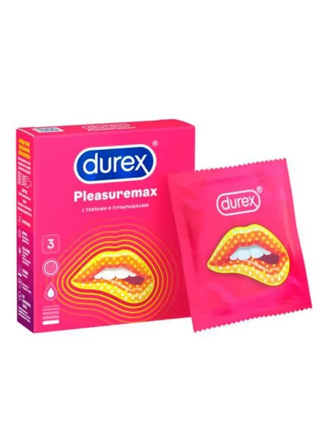 Презервативы Дюрекс Pleasuremax, 3 шт