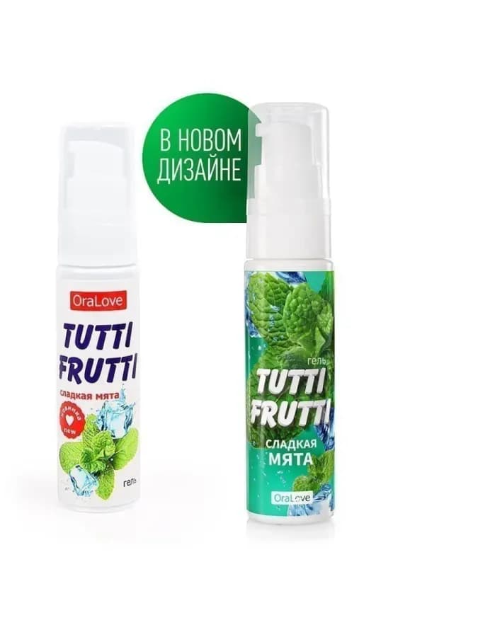Гель-смазка Tutti-frutti со вкусом сладкой мяты - 30 гр — фото 3