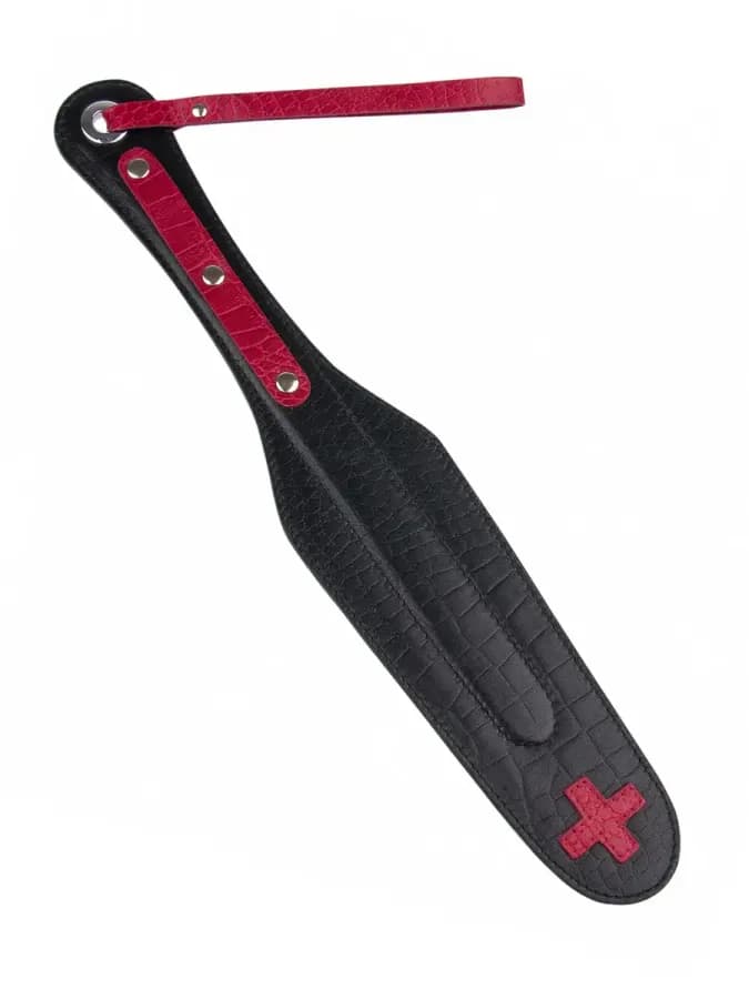 БДСМ игрушки, шлепалка кожаная мягкая paddle