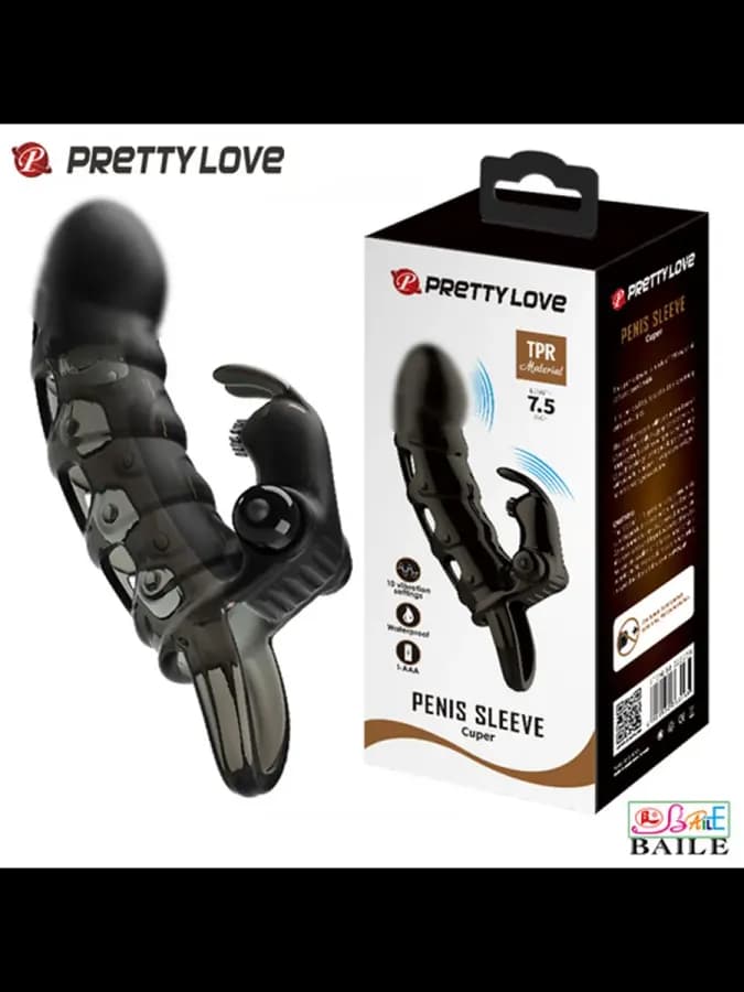 Baile Pretty Love Насадка с подхватом мошонки, вибрацией