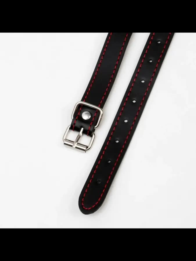 Кляп БДСМ «Косточка», 15×2. 5 см, силикон, кожа, розовая — фото 4