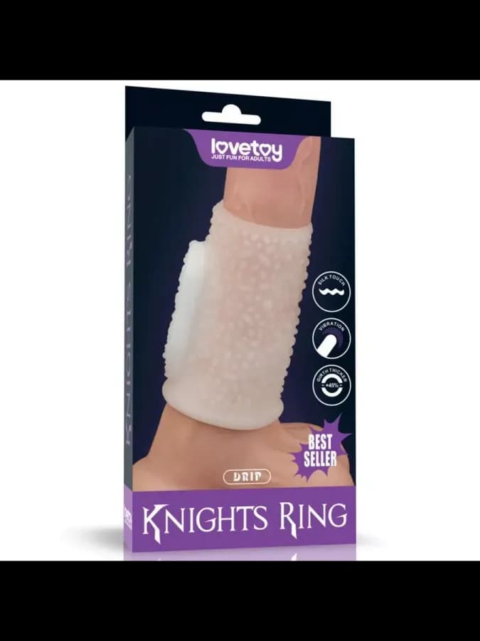 Насадка на пенис с вибрацией Drip Knights Ring (10*3,7)