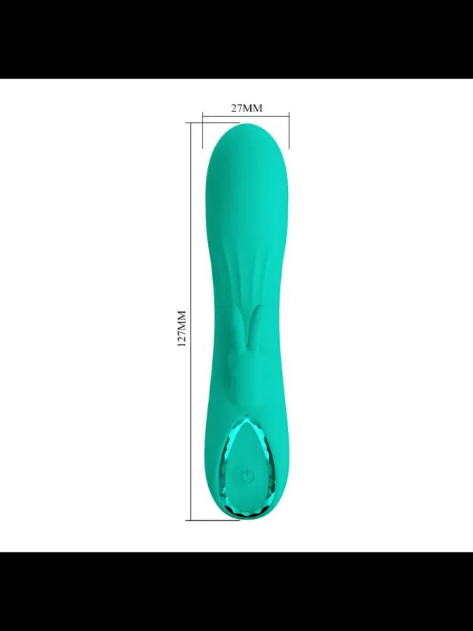 Массажёр-кролик с мощной вибрацией DJ STICK, бирюзовый — фото 6