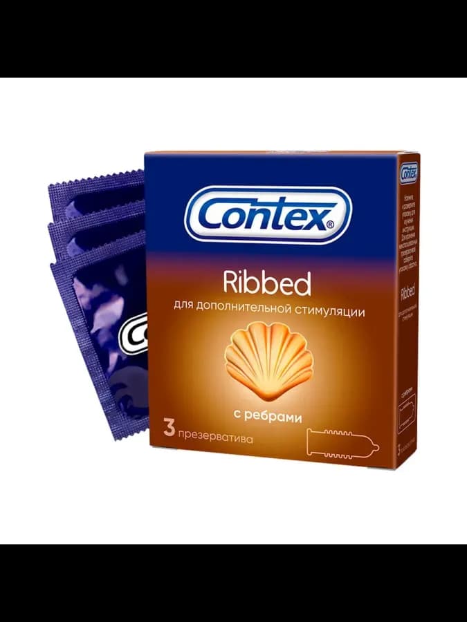 Презервативы Ribbed Contex/Контекс 3шт -2 уп