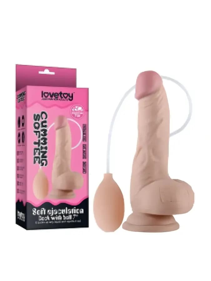 Фаллоимитатор Lovetoy с имитацией эякуляции (17,8×4,4 см)