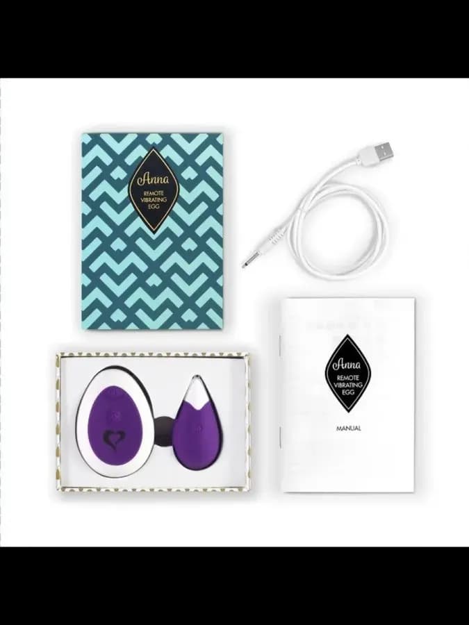 FeelzToys Anna Vibrating Egg Remote, фиолетовое — виброяйцо