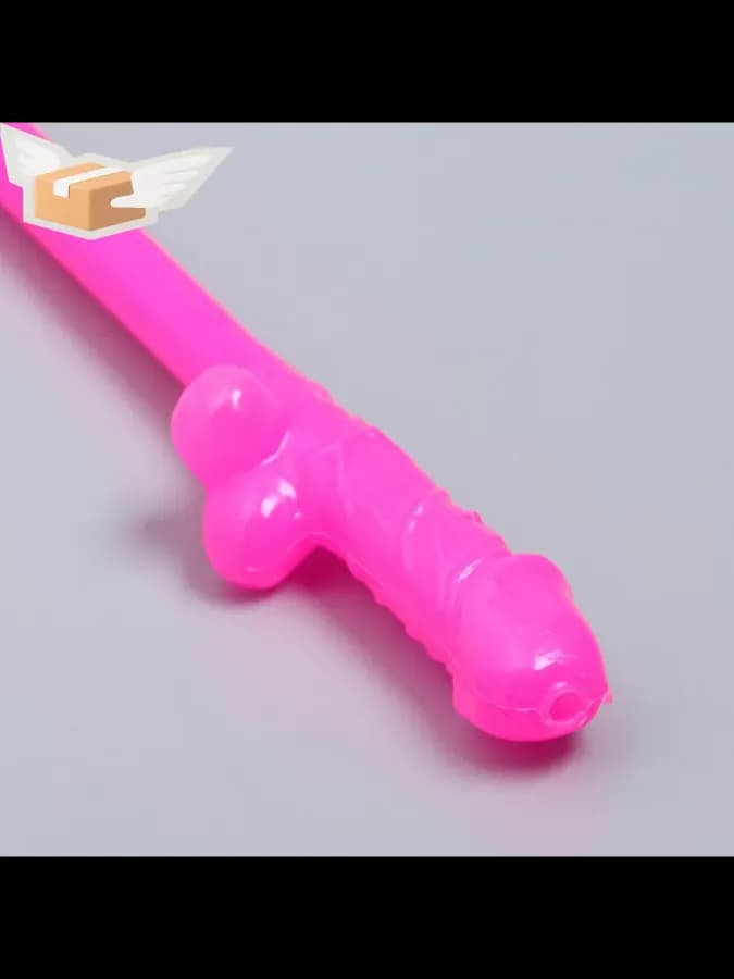 Трубочки коктейльные "18+" розовые 5 шт