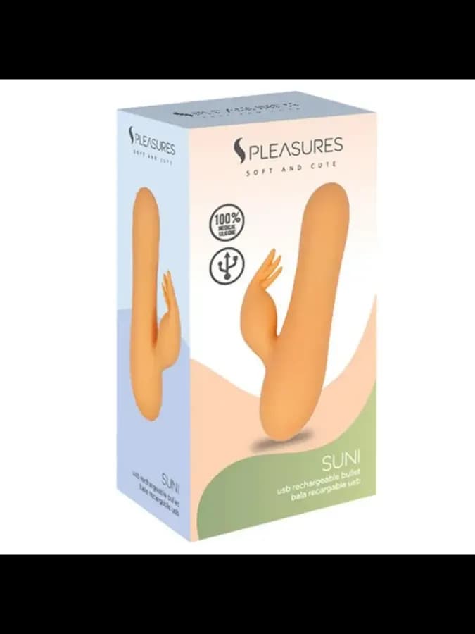 Вибропуля S Pleasures Suni - оранжевая силиконовая игрушка — фото 3
