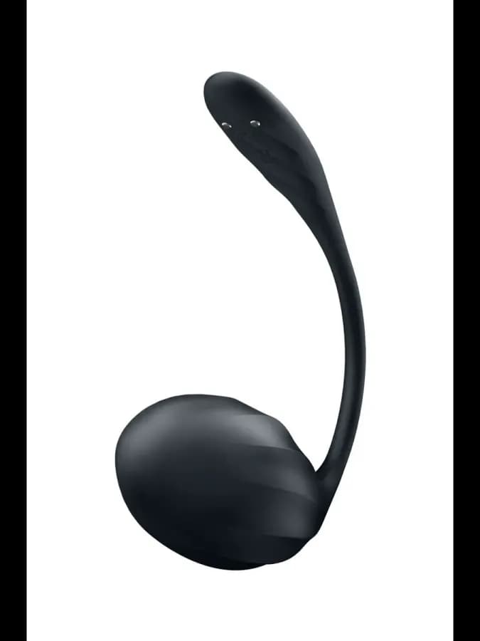 Виброяйцо Satisfyer Ribbed Petal черный (Connect App) — фото 2